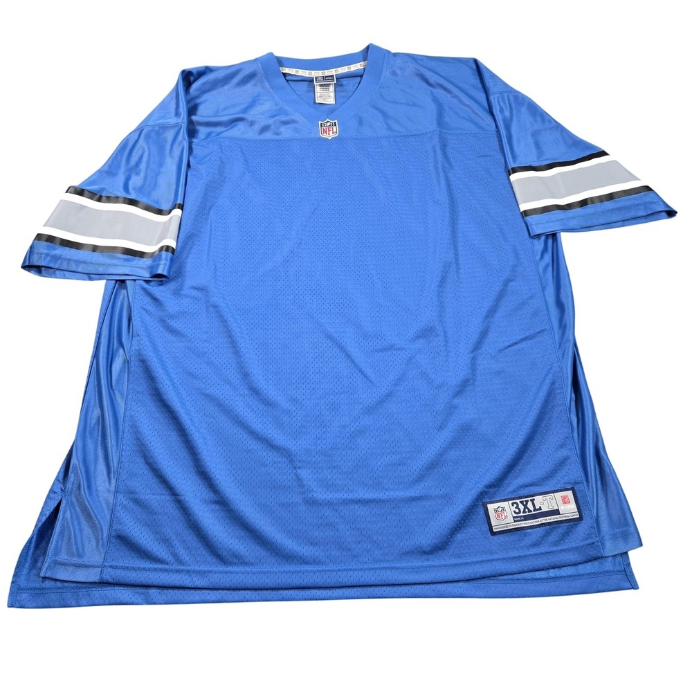 Detroit Lions Jersey Mens 3XLT Blue Silver NFL Football NFL Pro Line Blank